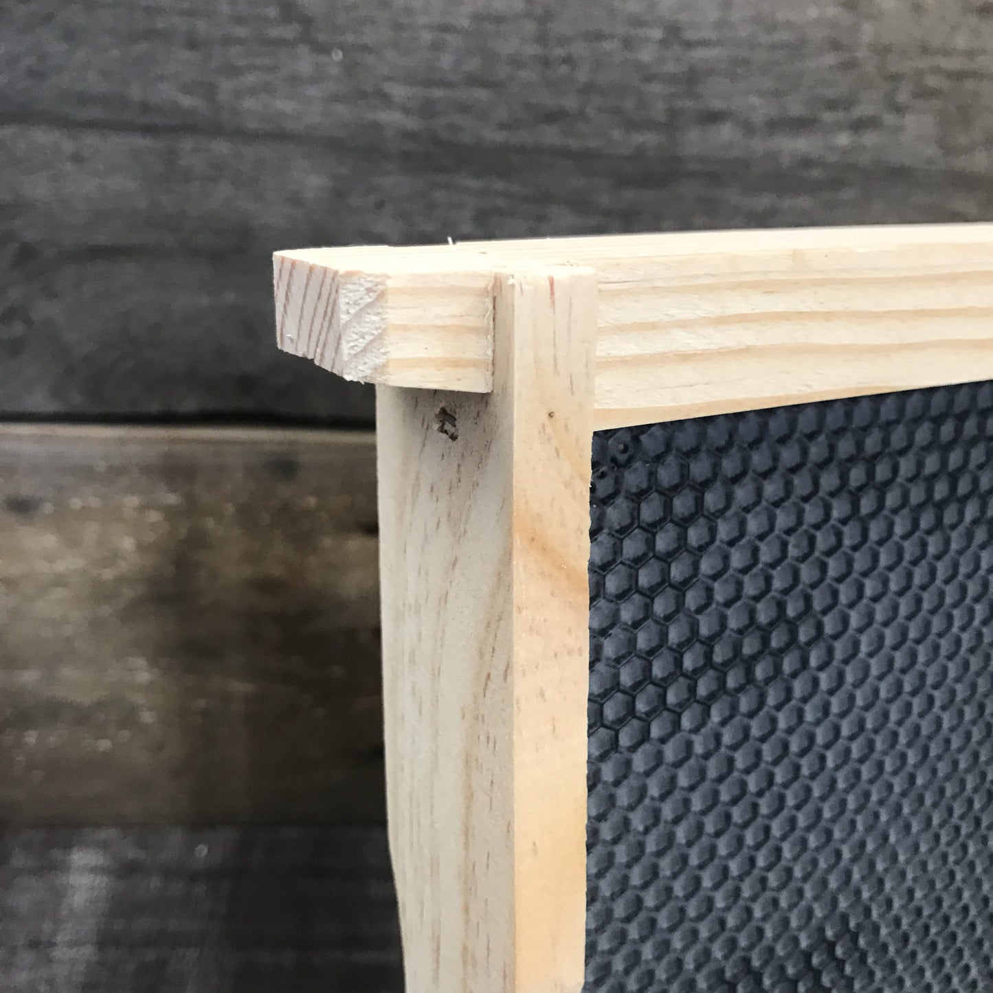 Assembled Deep Wood Frame with Waxed black Foundation