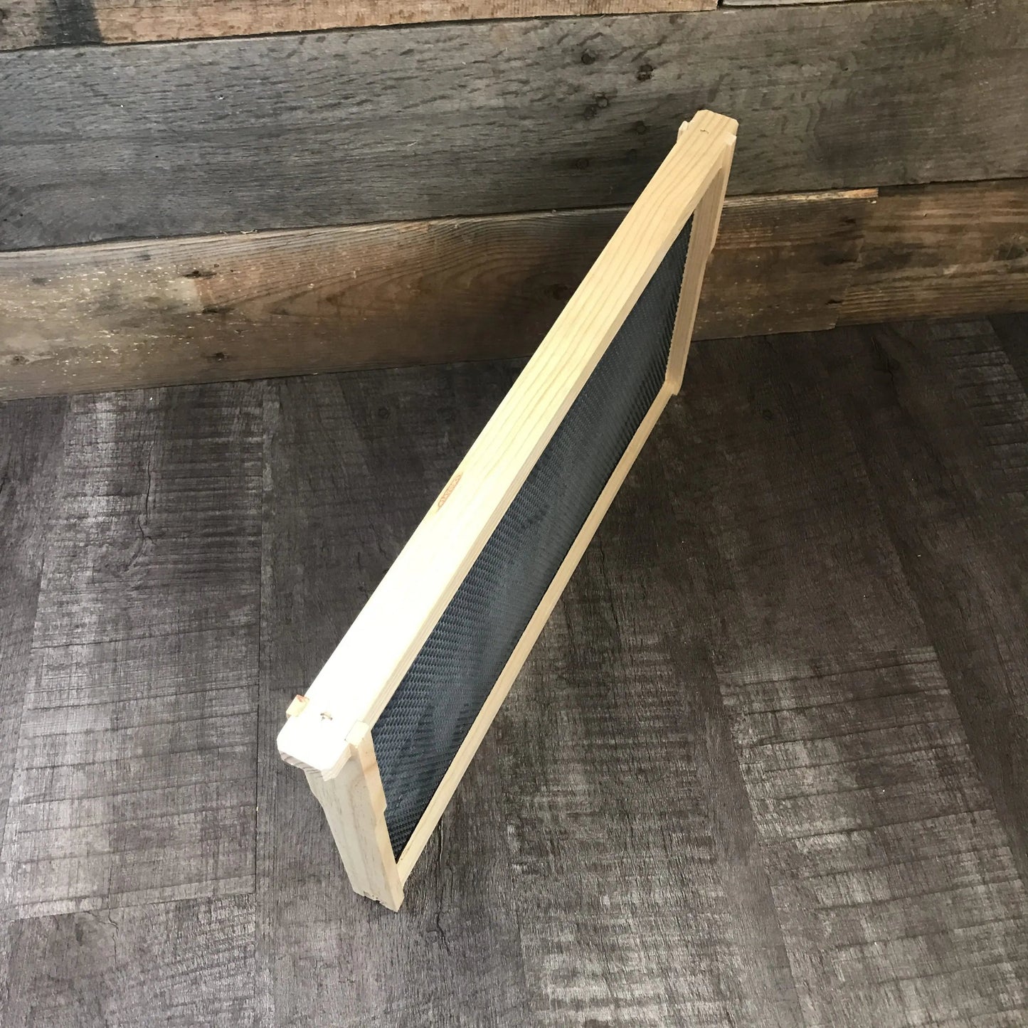 Assembled Deep Wood Frame with Waxed black Foundation Die Biene Honey Farm