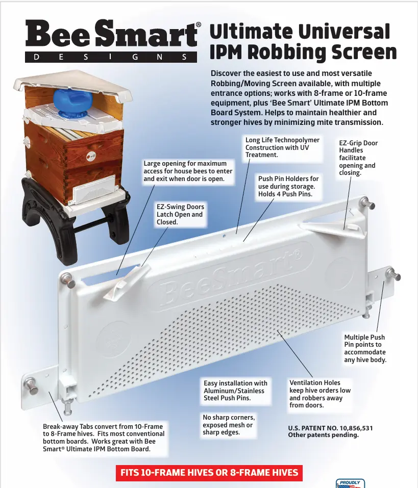 BeeSmart Ultimate Robbing Screen / Mouse Guard Die Biene Honey Farm