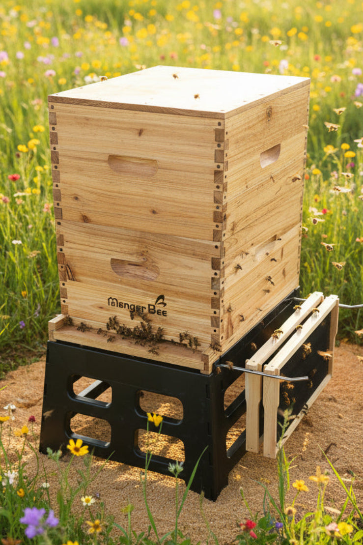 Hive Stand with Frame Holder for 10-Frame Hives