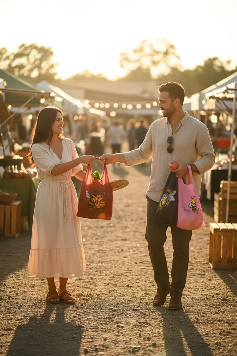 Reusable Grocery Bags Die Biene Honey Farm